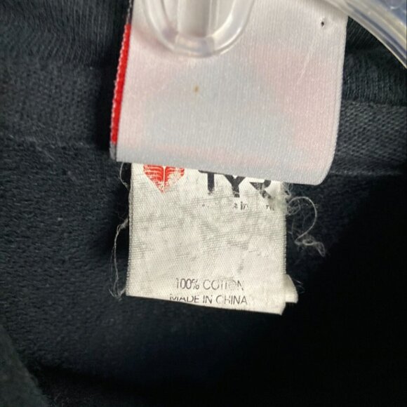 TYR Hoodie Women's Medium Full Zip Distressed 100% Cotton Drawstring M - Picture 7 of 10